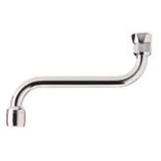 Here's the translation:Angled 1/2" sanitary faucet spout with removable aerator