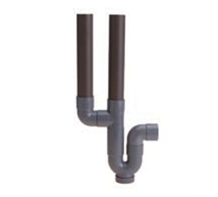 Buy Horizontal PVC siphon double swivel inlet