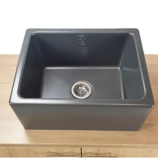 Here's the English translation:Belfast anthracite office sink single bowl