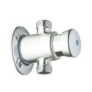 Push-button shower valve, straight, 1/2 inch, self-closing