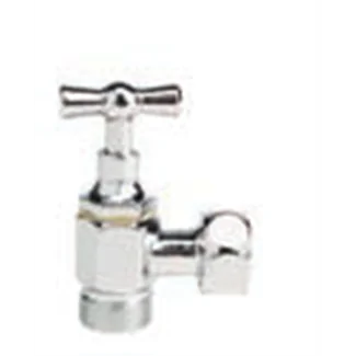 Angle stop valve for toilet flush 3/8