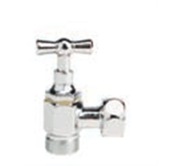 Angle stop valve for toilet flush 3/8