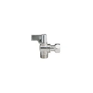 Here's the English translation:Angle stop valve for toilet flush with ball valve 3/8 nickel-plated