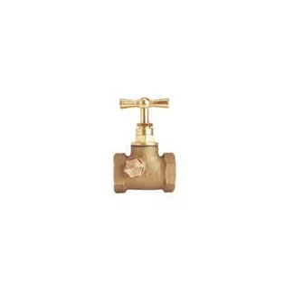 Screwable double female shut-off valve with drain